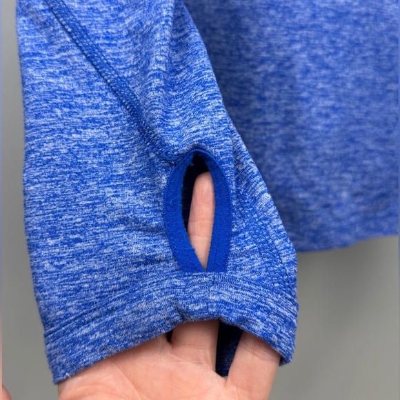 Nike Women's Element Dri-Fit Top Blue Half Zip Long Sleeves Large Running Golf - Picture 5 of 12